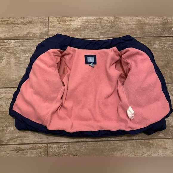 BabyGap navy blue puffer with flower detail size 2 yrs - Picture 5 of 9